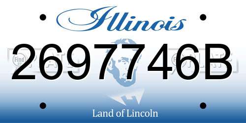 2697746B Illinois License Plate