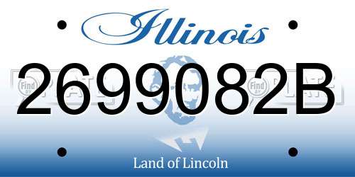 2699082B Illinois License Plate