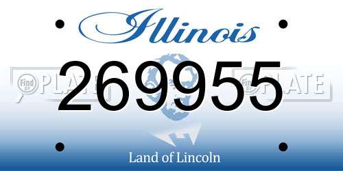 269955 Illinois License Plate