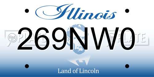 269NW0 Illinois License Plate