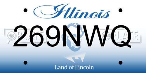 269NWQ Illinois License Plate