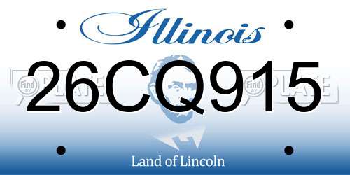 26CQ915 Illinois License Plate