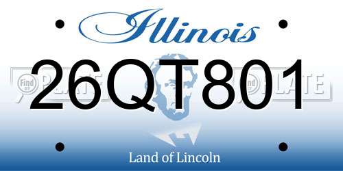 26QT801 Illinois License Plate