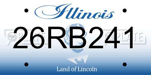 26RB241 Illinois License Plate