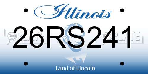 26RS241 Illinois License Plate
