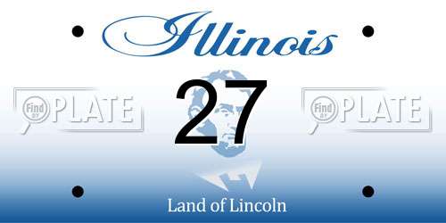 27 Illinois License Plate
