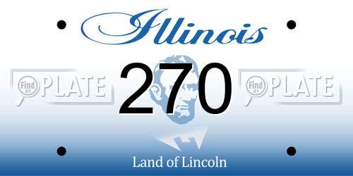 270 Illinois License Plate