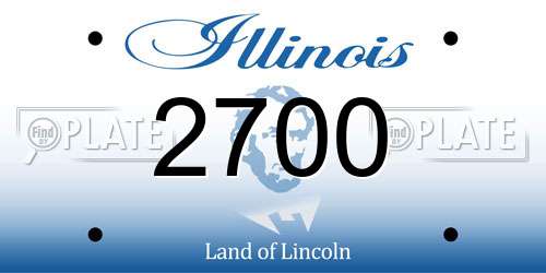 2700 Illinois License Plate