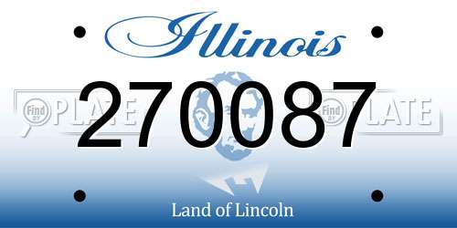270087 Illinois License Plate