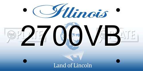 2700VB Illinois License Plate