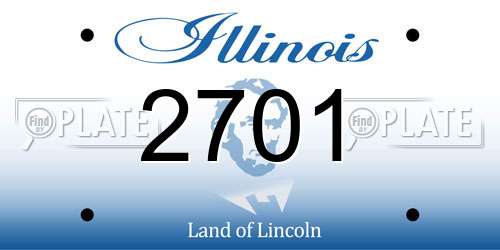 2701 Illinois License Plate