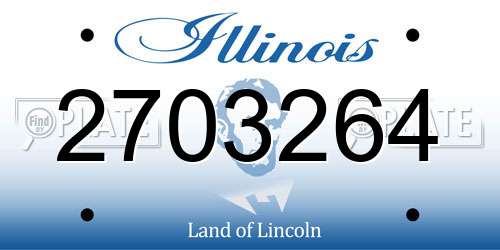2703264 Illinois License Plate