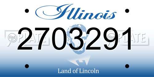 2703291 Illinois License Plate