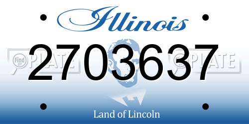 2703637 Illinois License Plate