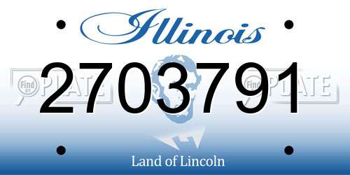 2703791 Illinois License Plate