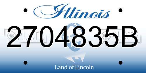 2704835B Illinois License Plate