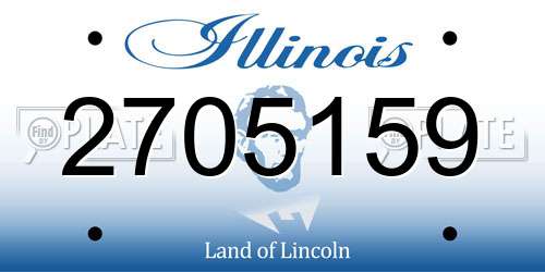 2705159 Illinois License Plate