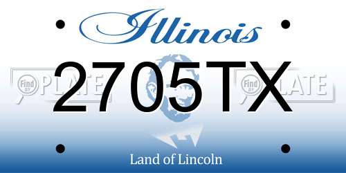 2705TX Illinois License Plate