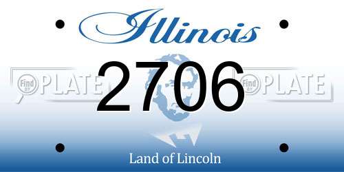 2706 Illinois License Plate
