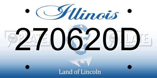 270620D Illinois License Plate