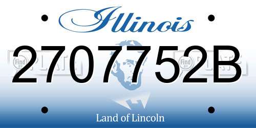 2707752B Illinois License Plate