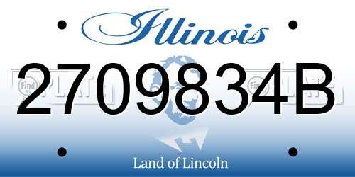 2709834B Illinois License Plate