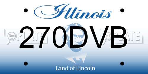 270DVB Illinois License Plate