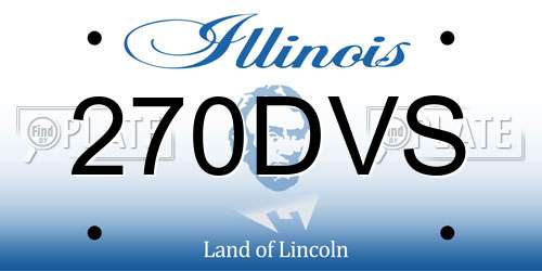 270DVS Illinois License Plate