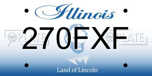 270FXF Illinois License Plate