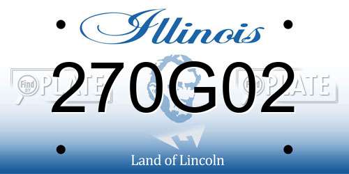 270G02 Illinois License Plate
