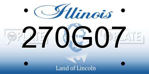 270G07 Illinois License Plate