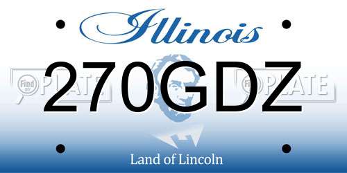 270GDZ Illinois License Plate