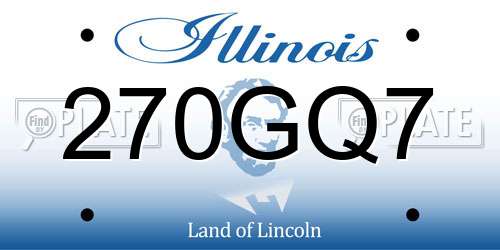 270GQ7 Illinois License Plate