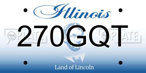 270GQT Illinois License Plate