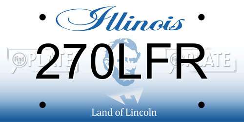 270LFR Illinois License Plate