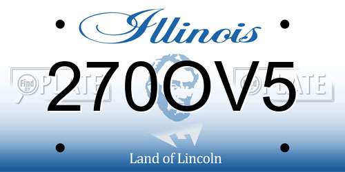 270OV5 Illinois License Plate