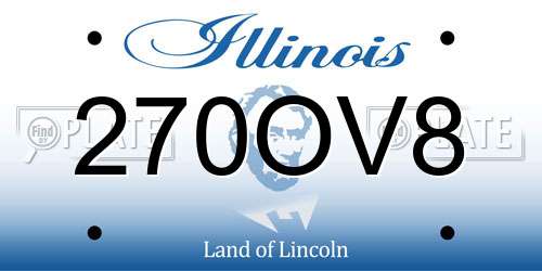 270OV8 Illinois License Plate