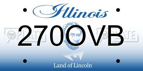 270OVB Illinois License Plate