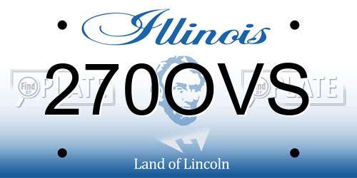 270OVS Illinois License Plate