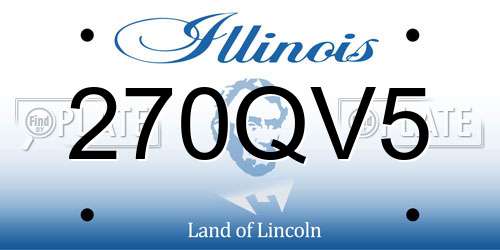 270QV5 Illinois License Plate