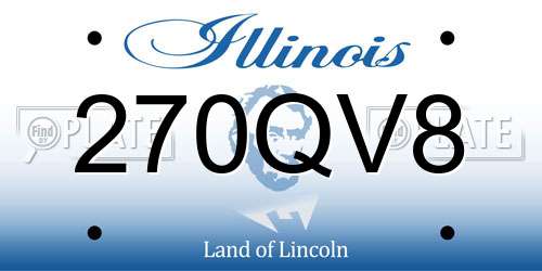 270QV8 Illinois License Plate