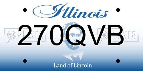 270QVB Illinois License Plate