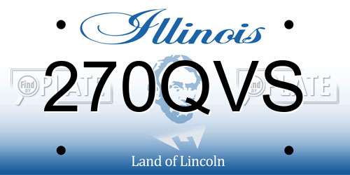 270QVS Illinois License Plate