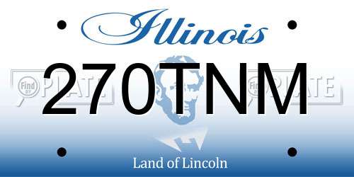 270TNM Illinois License Plate