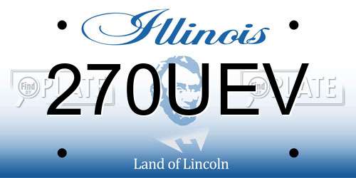 270UEV Illinois License Plate