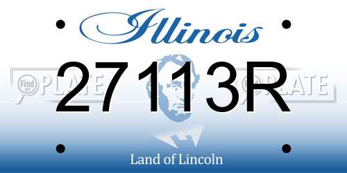 27113R Illinois License Plate