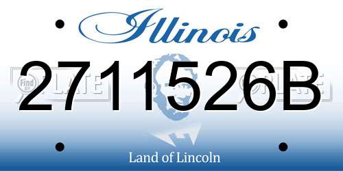 2711526B Illinois License Plate
