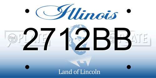 2712BB Illinois License Plate
