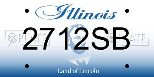 2712SB Illinois License Plate