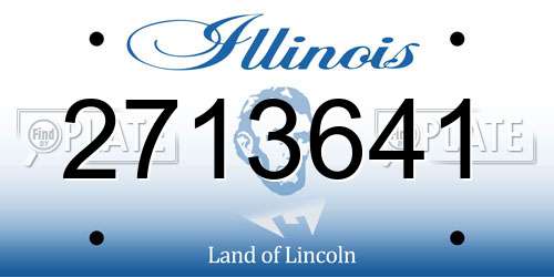 2713641 Illinois License Plate
